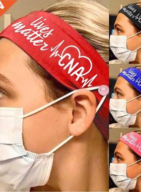 New Women Headband Button Sid Cor Printed Hair band Summ