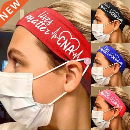New Women Headband Button Sid Cor Printed Hair band Summ