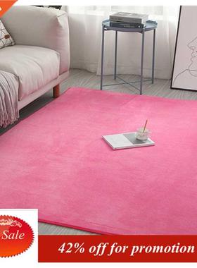 Newest Coral Velvet Carpet Solid Color Water Absorption Sofa