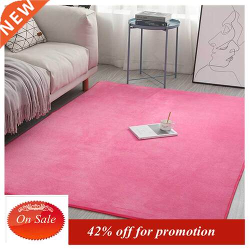 Newest Coral Velvet Carpet Solid Color Water Absorption Sofa