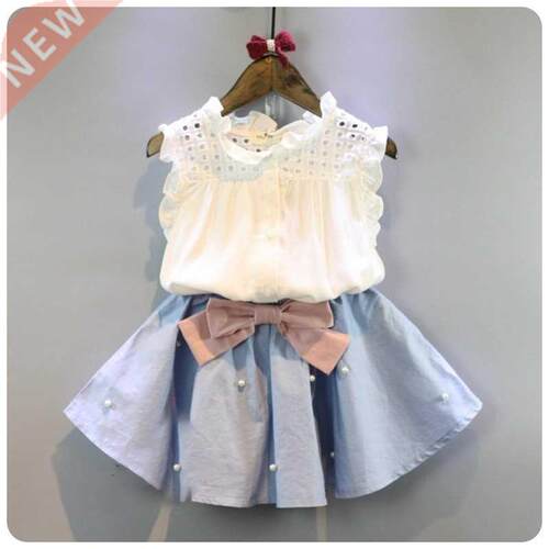 2-8 Years Kids Clothes for Girls The Bow Skirt and Lace