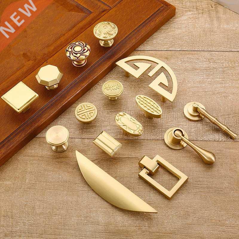 Pure Copper Kitchen Cabinet Handles Cupboard Door Pulls Draw