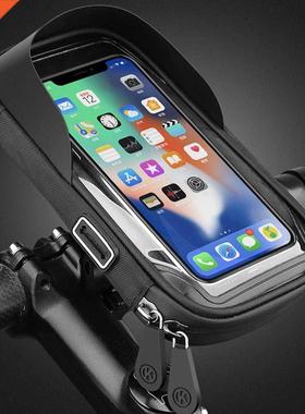 Black Touch Screen Mobile Phone Holder Handlebar Motorcycle