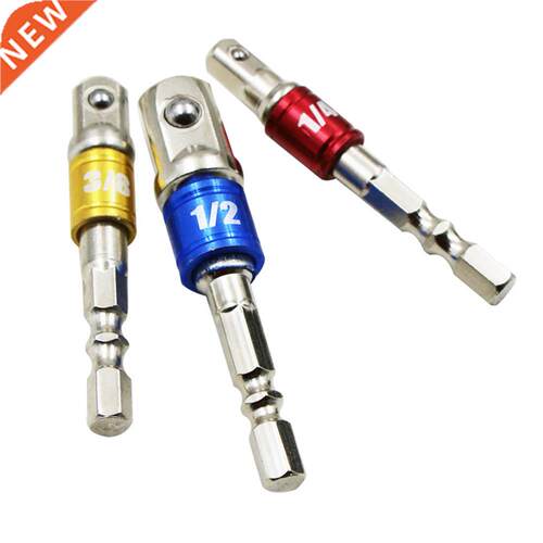 pcs Socket Bit Adapter Set Hex Shank Extension To 1/4 /8 1