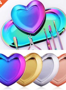 1 PC Nail Rhineone Container Metal Heart Design Mixed Col