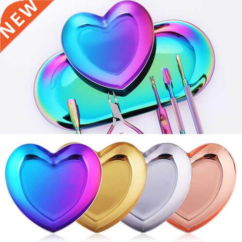 1 PC Nail Rhineone Container Metal Heart Design Mixed Col