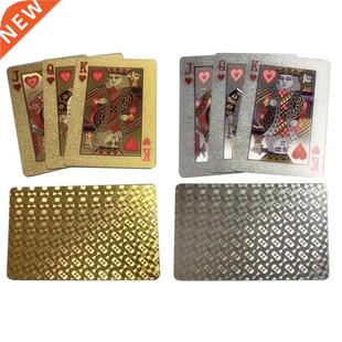 Fashion Gold Foil Poker Plastic Waterproof Black Poker For