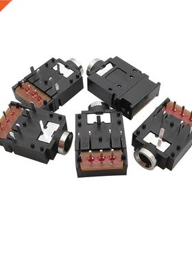 5Pcs 3.5 Stereo Audio Jack Socket Dual Channel Headphone C