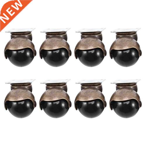 8 Pack Swivel Top Plate Hooded Ball Caster Wheels, Antique B