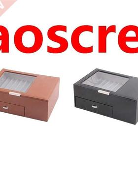 Double-Layer Pen Box Leather Pen Display Box 14 Digits PU Pe