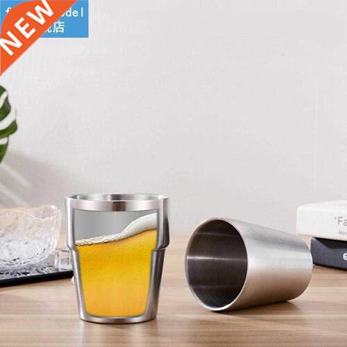Double Wall Stainless Steel Cups and Mugs Metal Cold Beer Cu
