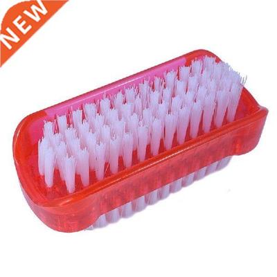1PC New Plastic Nail Cleaning Scrubbing Brush Double Sided