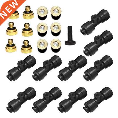 Misting Nozzles Kit 12Pcs Brass Mister Nozzles 0.4mm 10/24 U