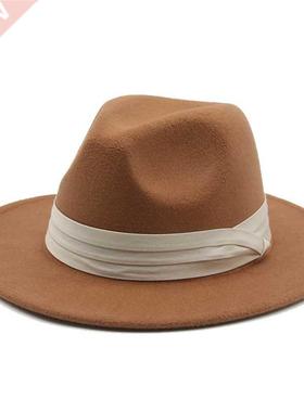 Fedora Hats Women Winter Hats Classic Panama Men Wide Brim F