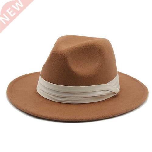 Fedora Hats Women Winter Hats Classic Panama Men Wide Brim F