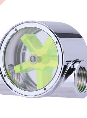 Water Flow Meter G1/4 5 Blade Impeller Metal Water Flow Mete