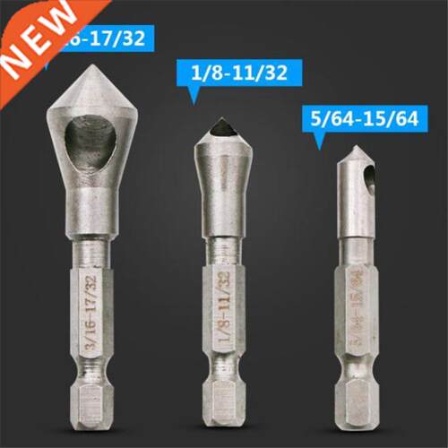 3Pcs/set HSS 4241 Countersink Bit Deburring Drill Bits Tappe