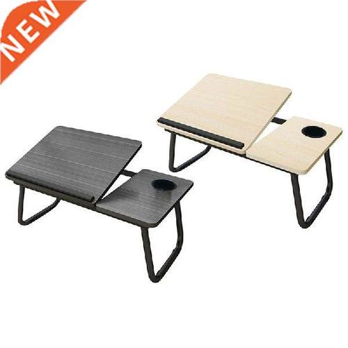 Folding Laptop Desk For Bed Portable Computer Tray With Cup