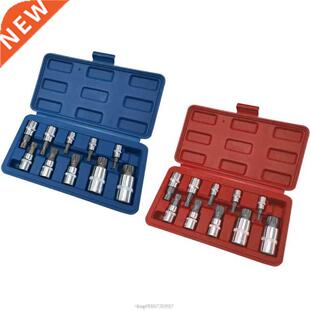 10 Pcs XZN 12 Point Triple Square Spline Bit Socket Set Tamp