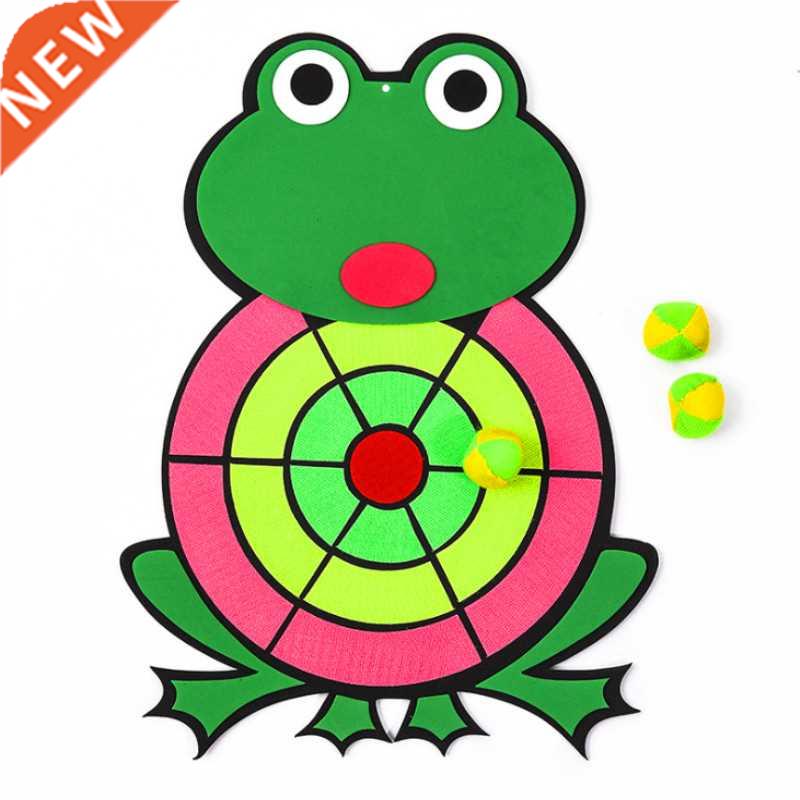 Cartoon Animal Frog Sticky Ball Target Dart Board Throwing F