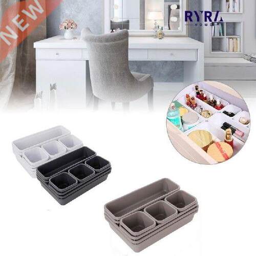 8pc/set Drawer Women Makeup Organizer Dustproof Desk