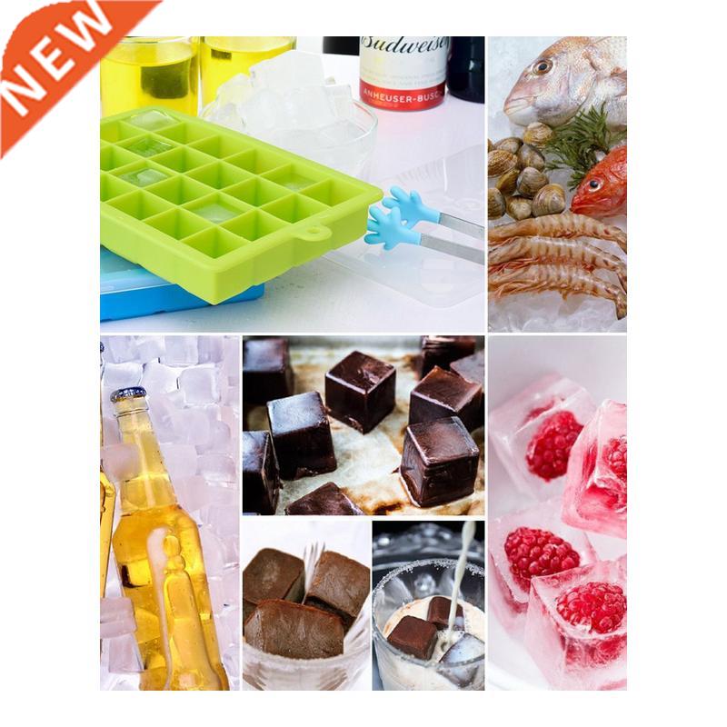 Silicone IceCube Mold Grid Mold With Lid Ice Tray For Househ