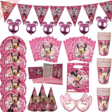 Disney Dot Pink Minnie Mouse Theme Party Supplies Paper Cup