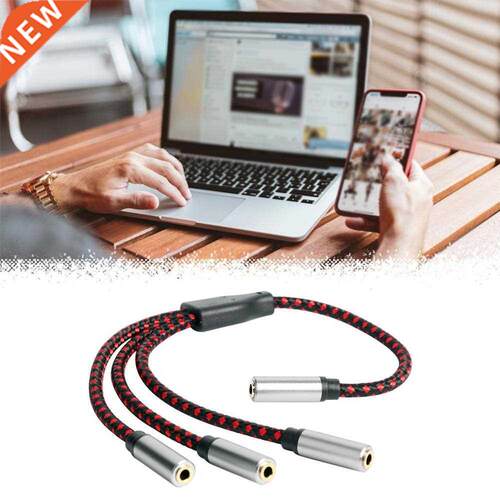 3.5mm Stereo Headset Audio Cable Splitter Extension Cable 3.