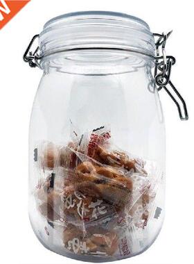 Toples Penyimpanan Atas Klip Oval Plastik dengan Tutup