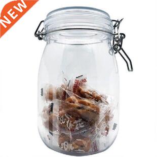 Toples Penyimpanan Atas Klip Oval Plastik dengan Tutup