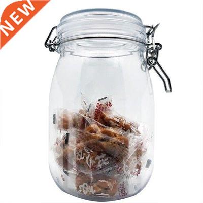 Toples Penyimpanan Atas Klip Oval Plastik dengan Tutup