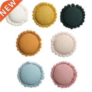 Nordic Style Sunflower Shaped Throw Pillow Crochet Knitted D