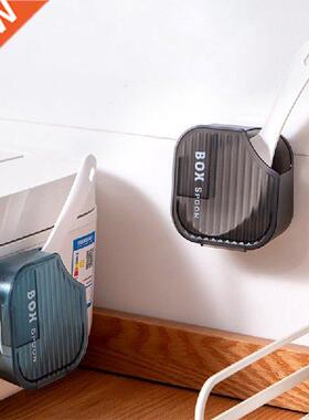 Dust Proof Flip Lid Rice Spoon Holder Shelf Wall Mounted