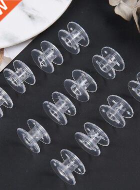 10Pcs Cler Plstic Sewing Bobbins Spool Threds Empty