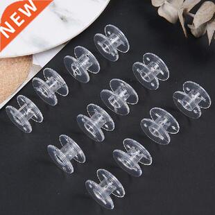 10Pcs Cler Plstic Sewing Bobbins Spool Threds Empty