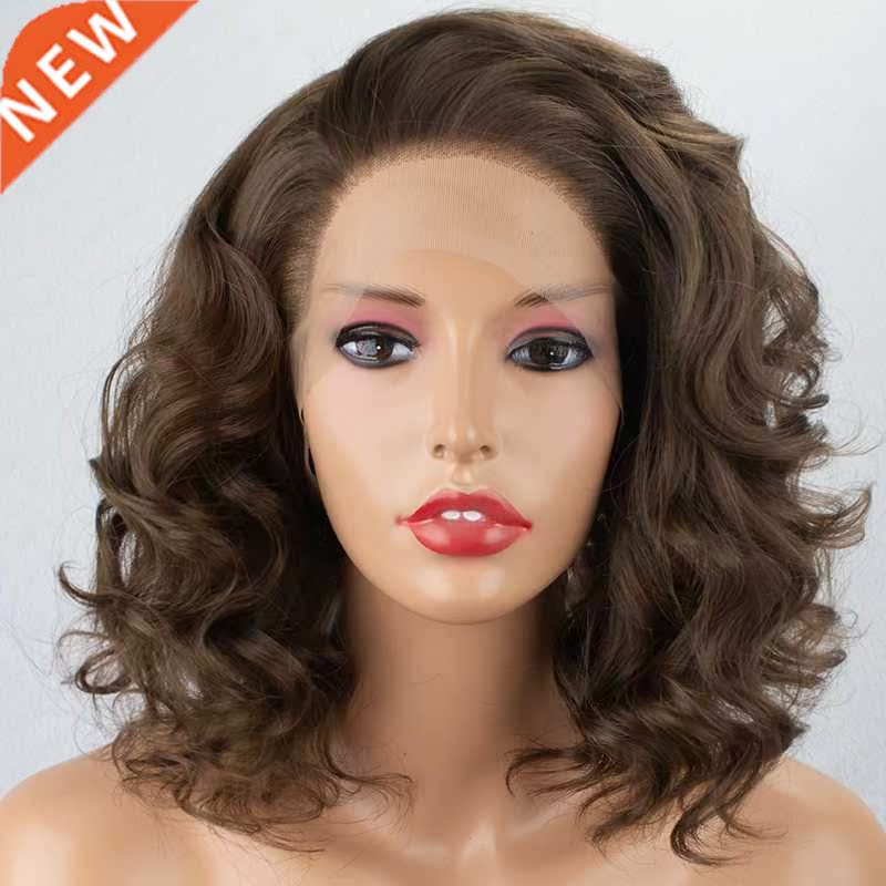 Gossamelle Brown Synthetic Lace Front Wig for Women Bob Wigs