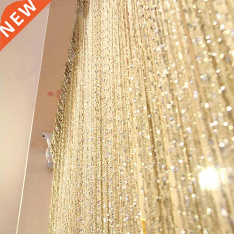 200x100 cm Luxury Crystal Curtain Flash Line Shiny Tassel St