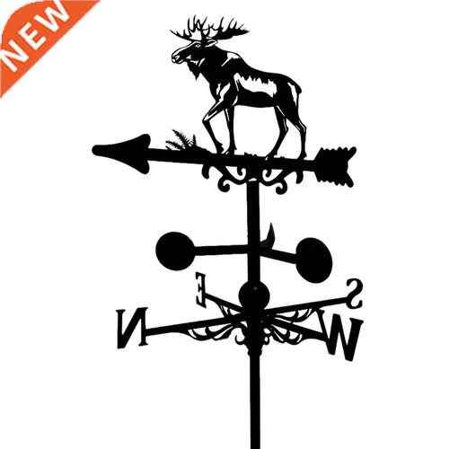 Elk Weather Vane Stainless Steel Wind Vane for House Garage