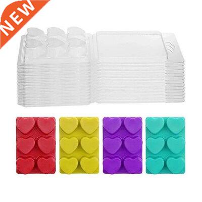 25Pcs/Set Heart Shape Wax Melt Molds Clear Empty Plastic