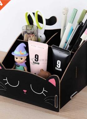 *1PCS Multi Function Cat Panda Cosmetics Desktop Storage Bo