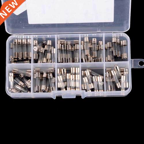 100pcs Electric Glass Tube Fuse 0.2-15A Quick Fast Blow Fuse