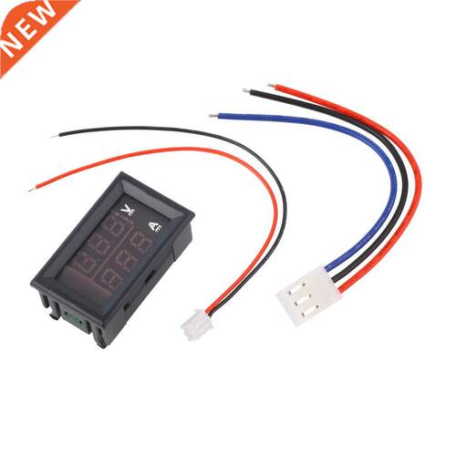 100 V 10A Voltmeter Ammeter Blue + Red LED Digital