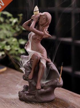 Mermaid Backflow Incense Holders Purple Sands Incense