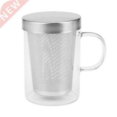500Ml Travel Heat-Resistant Glass Tea Infuser Mug With Stain