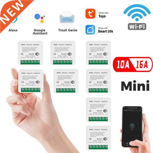 16A Tuya Mini WiFi Switch Module Smart Life Remote Voice