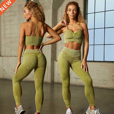 2022 High Ne Crop Tops Seamless Yoga Set Long Sve High
