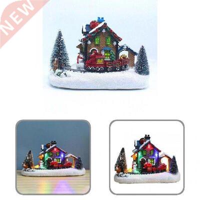Dropshipping Christmas Doll Figurine House Village Building