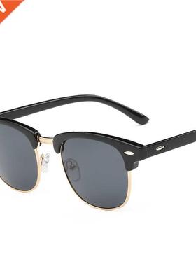 Men's Sunglasses UV400 Fashion Semi Rimless Frame Vintage Br