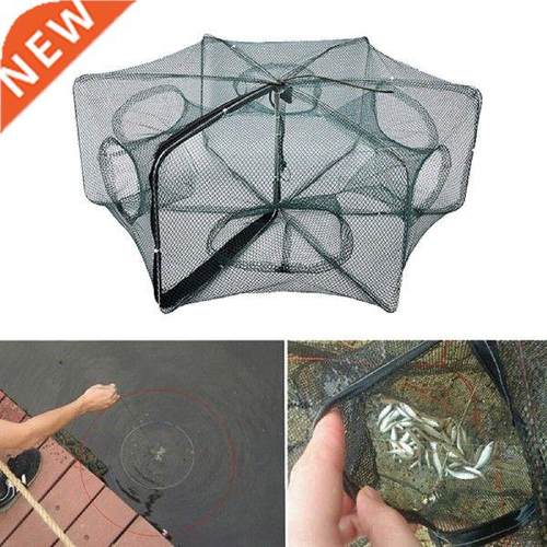 6 Hole Folded Fishing Net Automatic Fishing Shrimp Trap