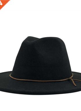 New Men Women Wide Brim Wool Felt Jazz Fedora Hats British s